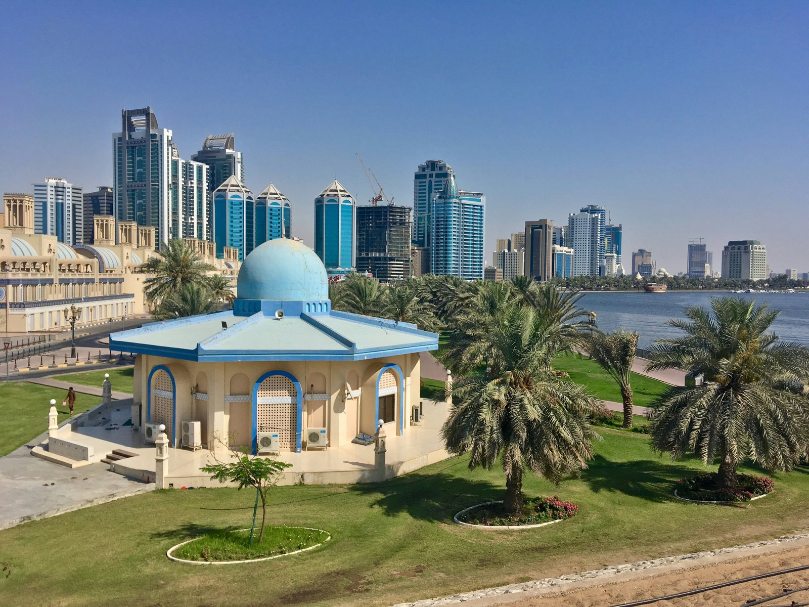 Sharjah Central Souq and mosque UAE