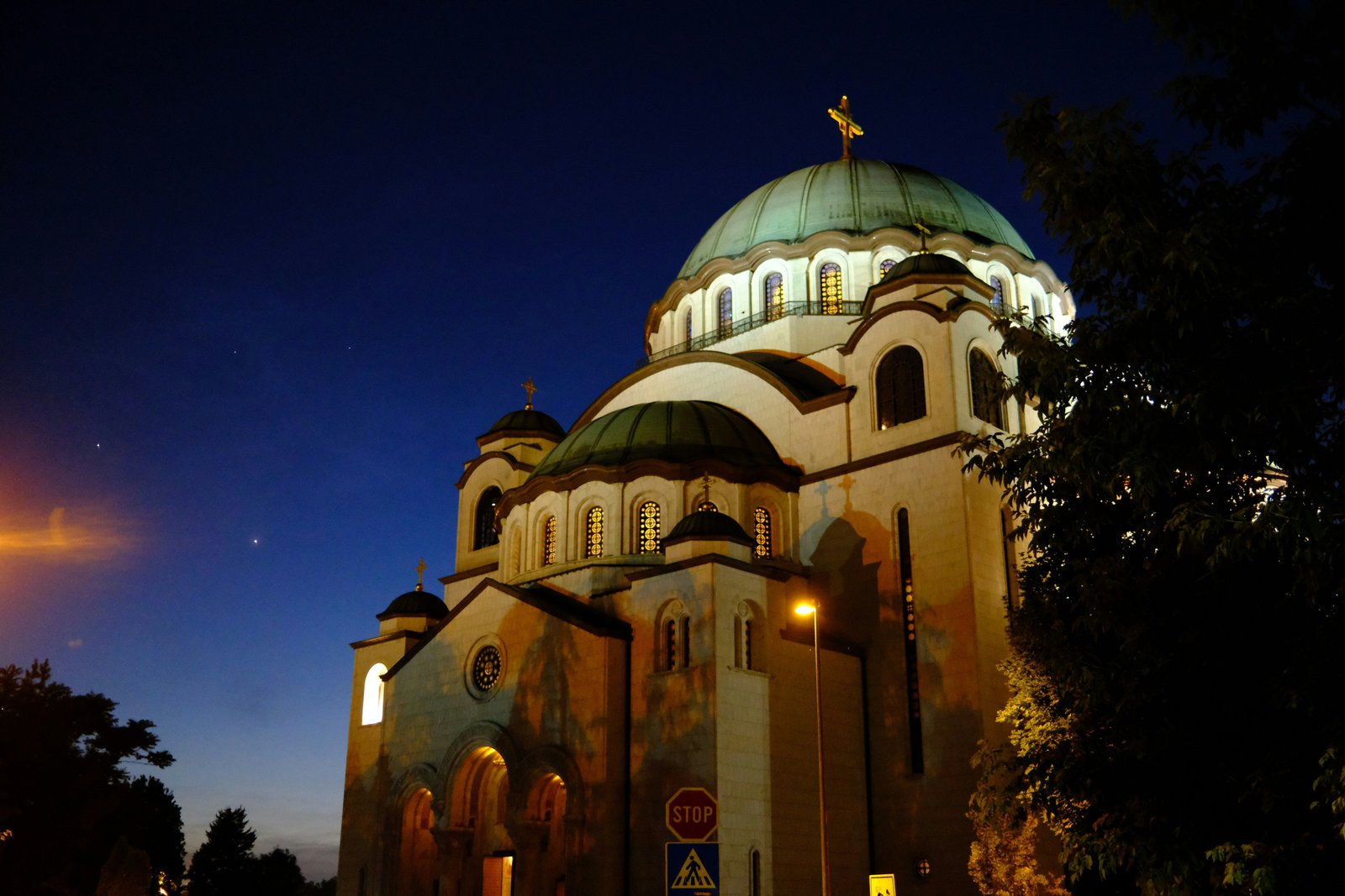 Church of Saint Sava Belgrade Serbia at night