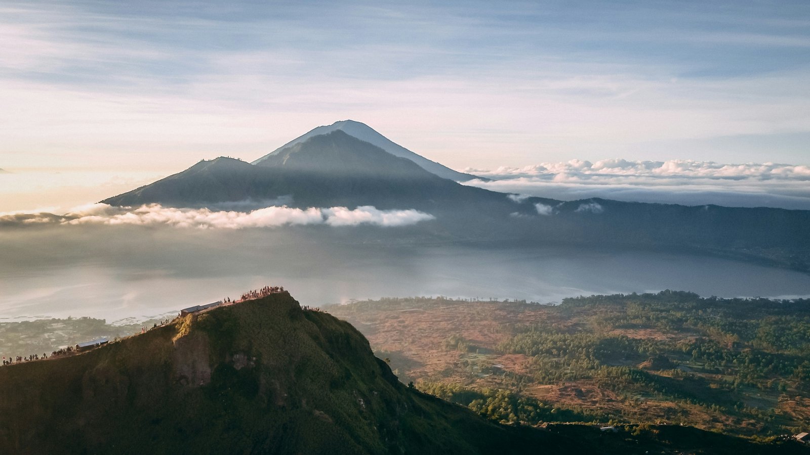 Mount Batur Bali Indonesia sunset