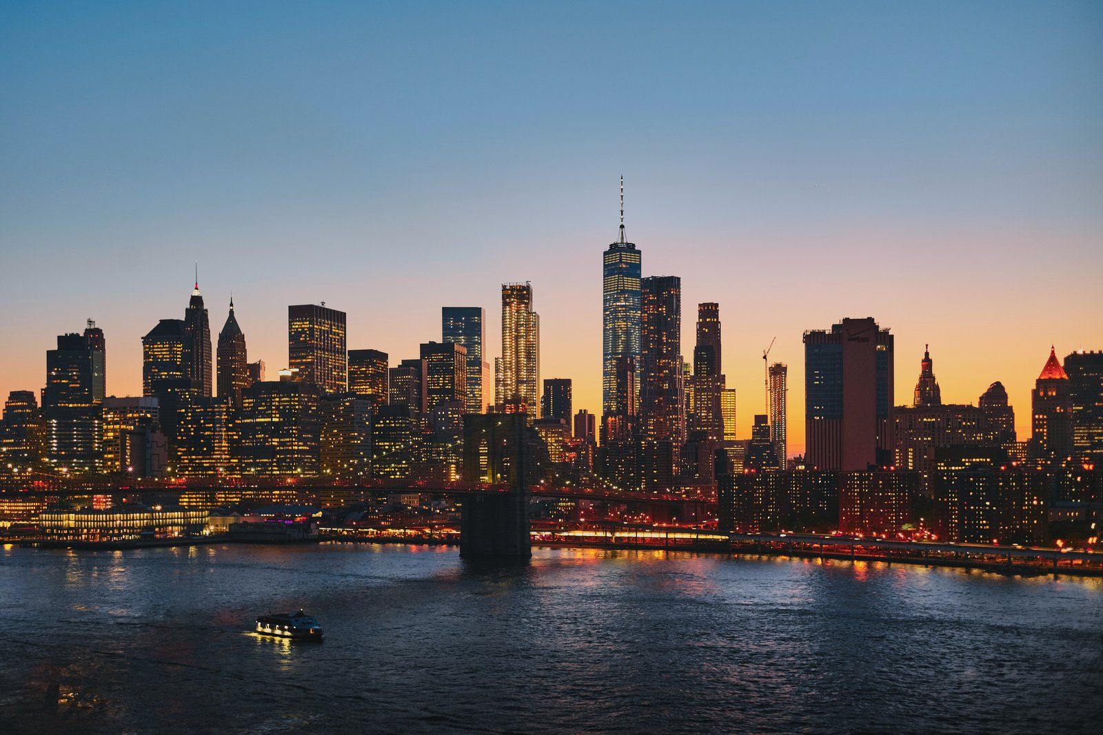 New York evening skyline