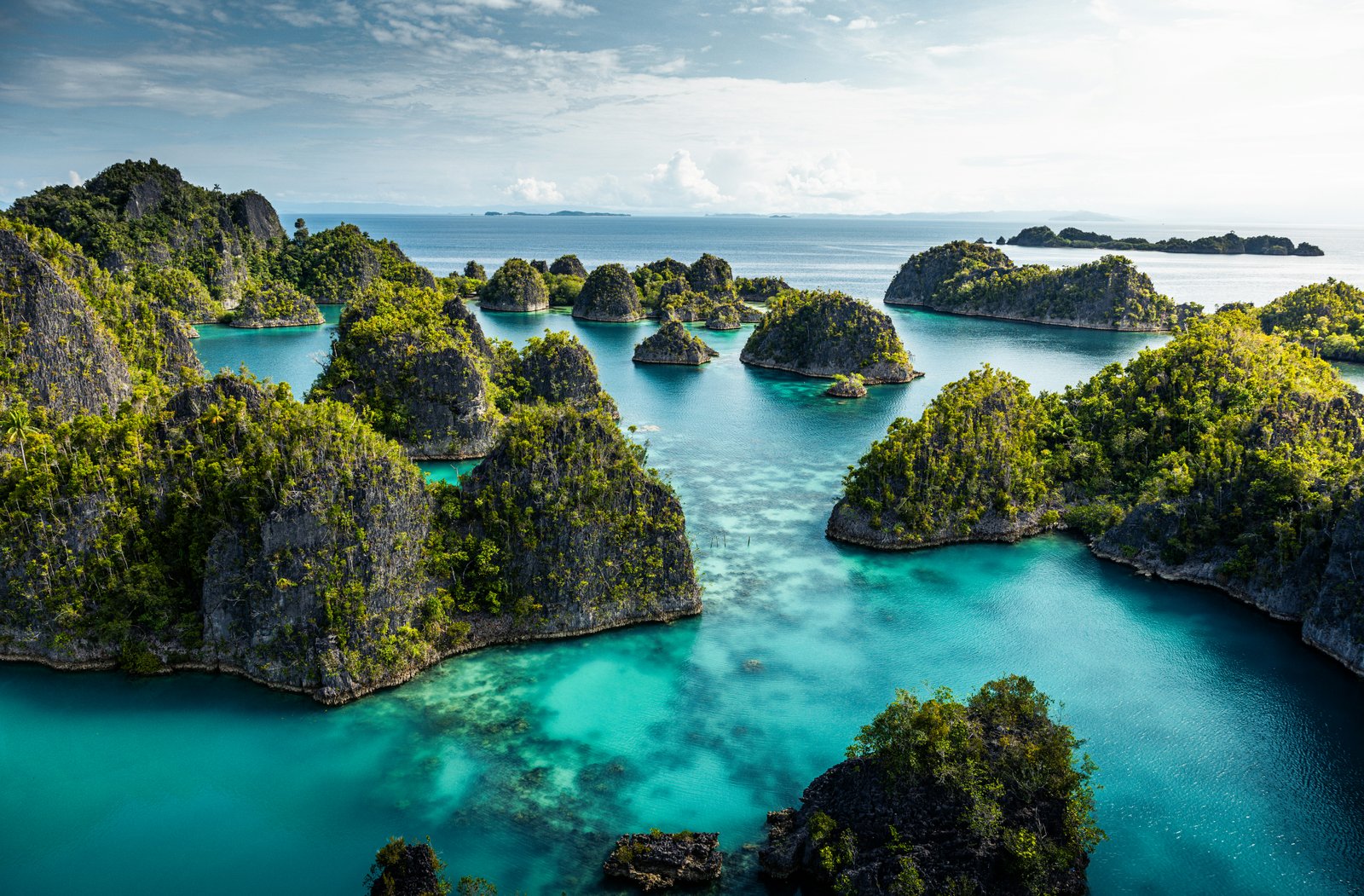 Raja Ampat islands Indonesia aerial view
