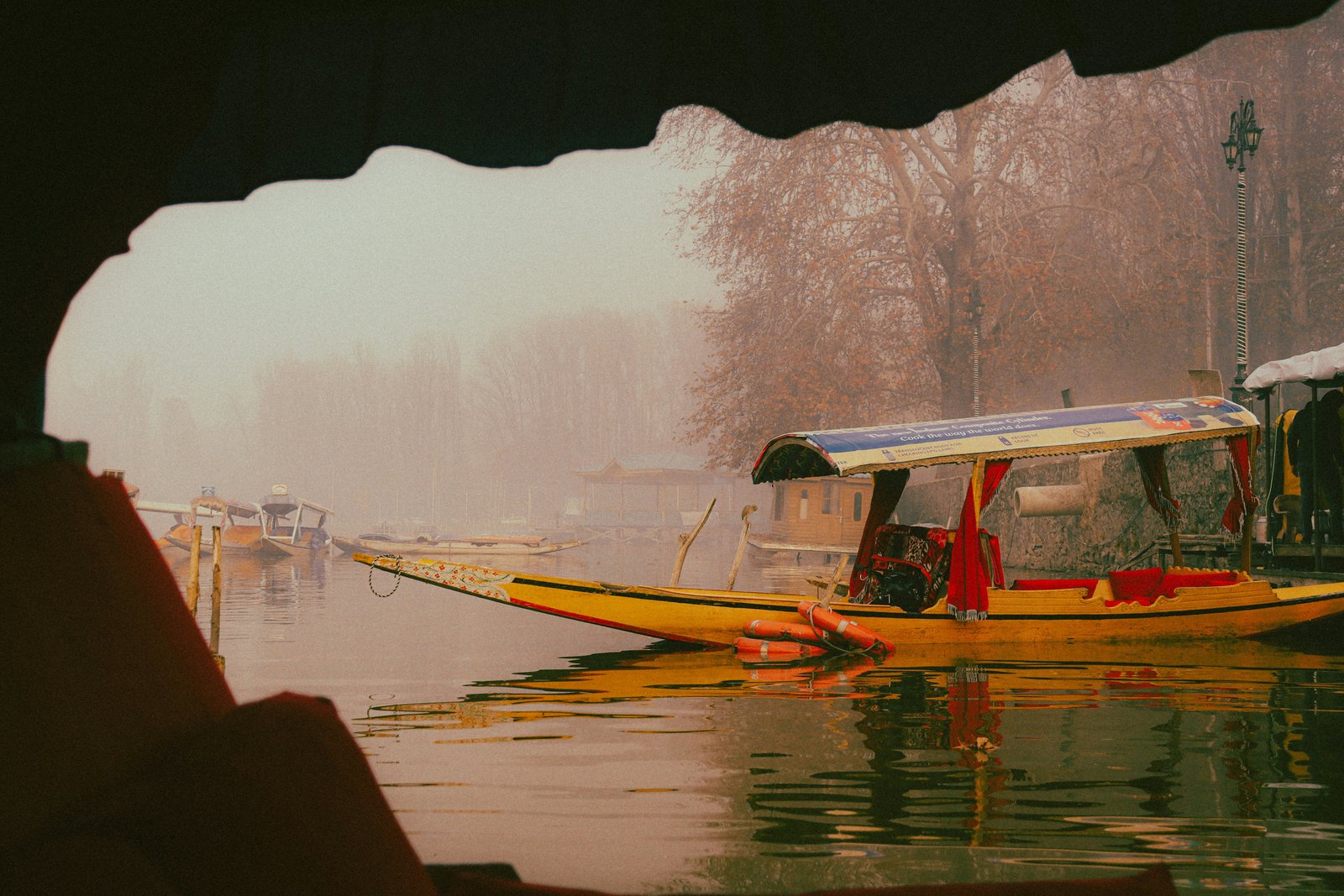 Shikara on Dal Lake in Srinagar