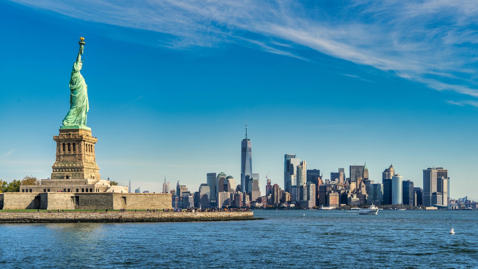 Statue of Liberty and Manhattan New York