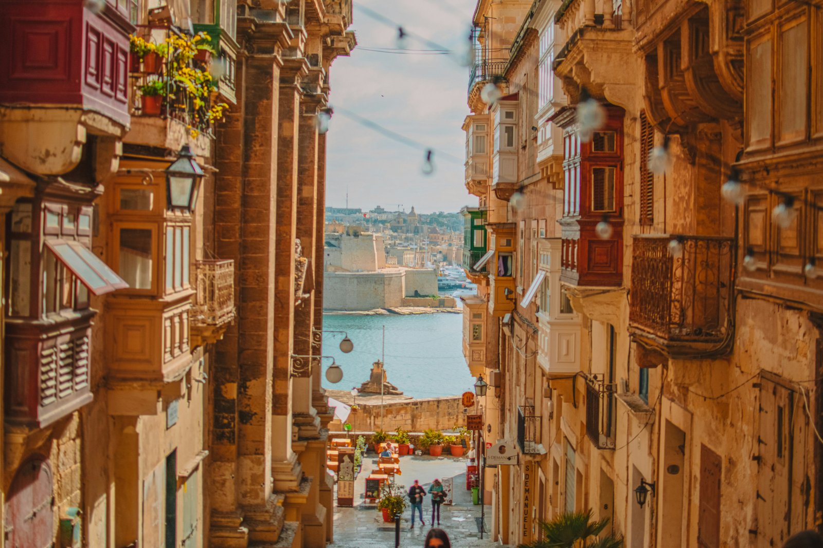 Valletta Malta harbor city view