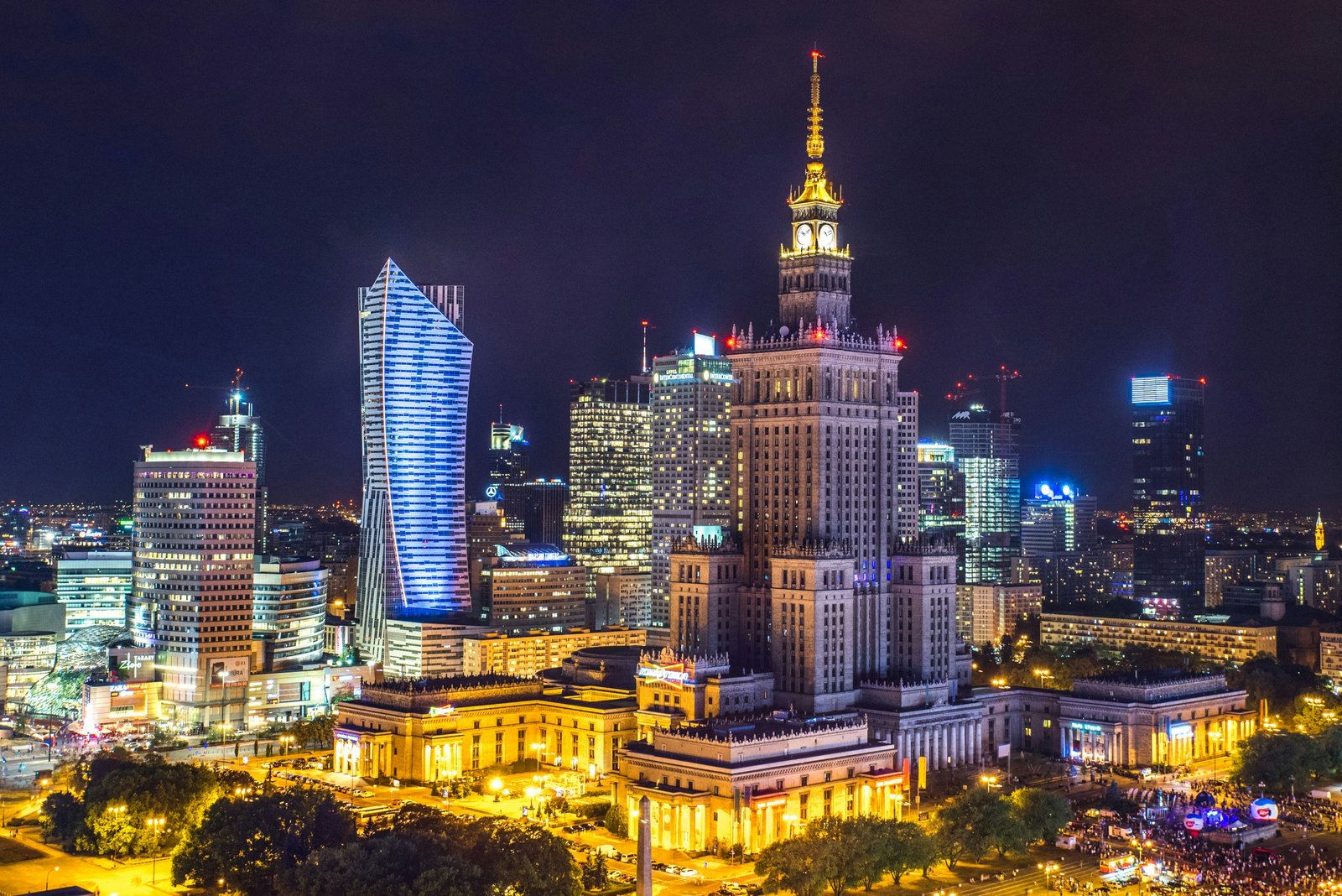 Warsaw Poland panoramic view